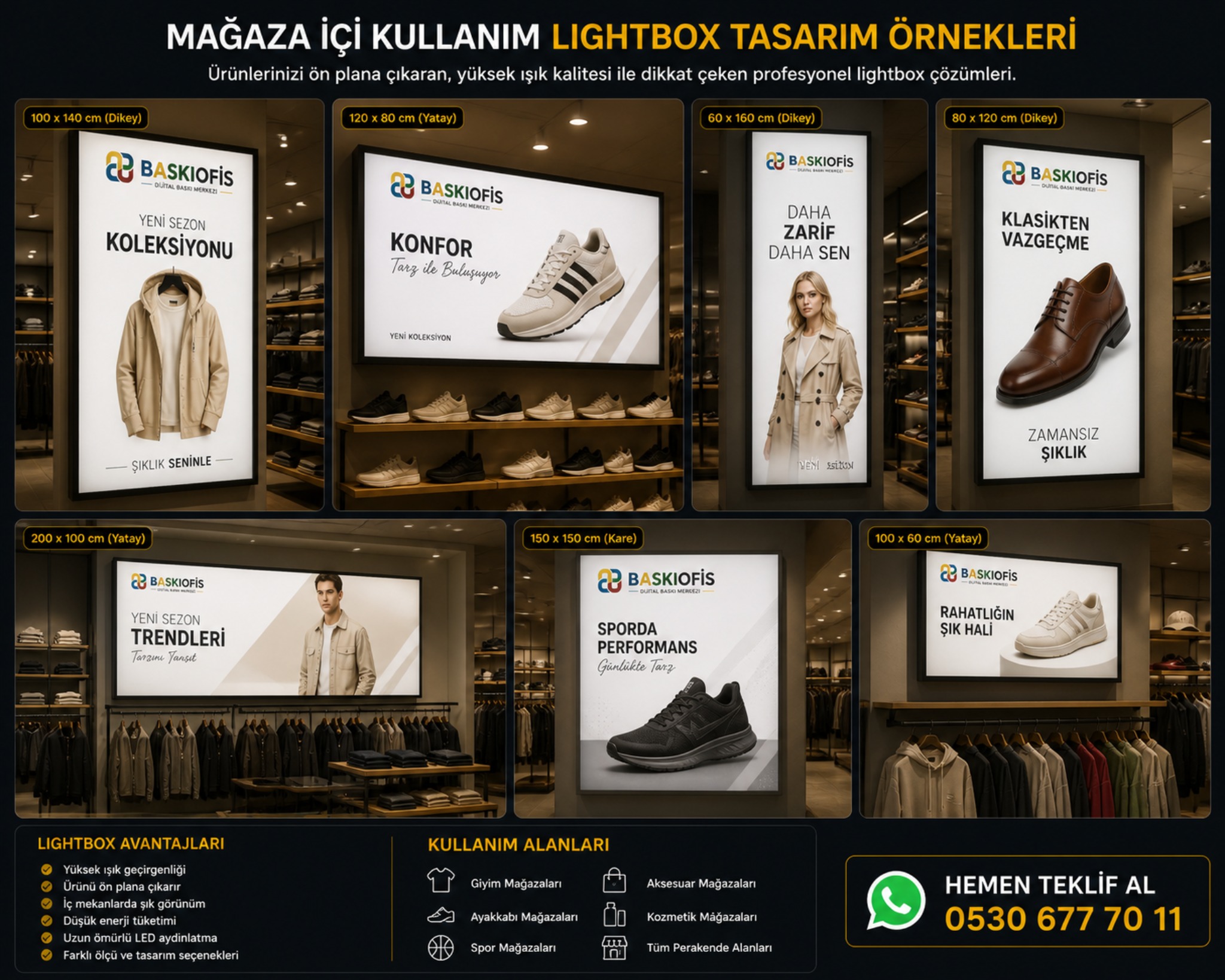 Lightbox tabela tasarım örnekleri